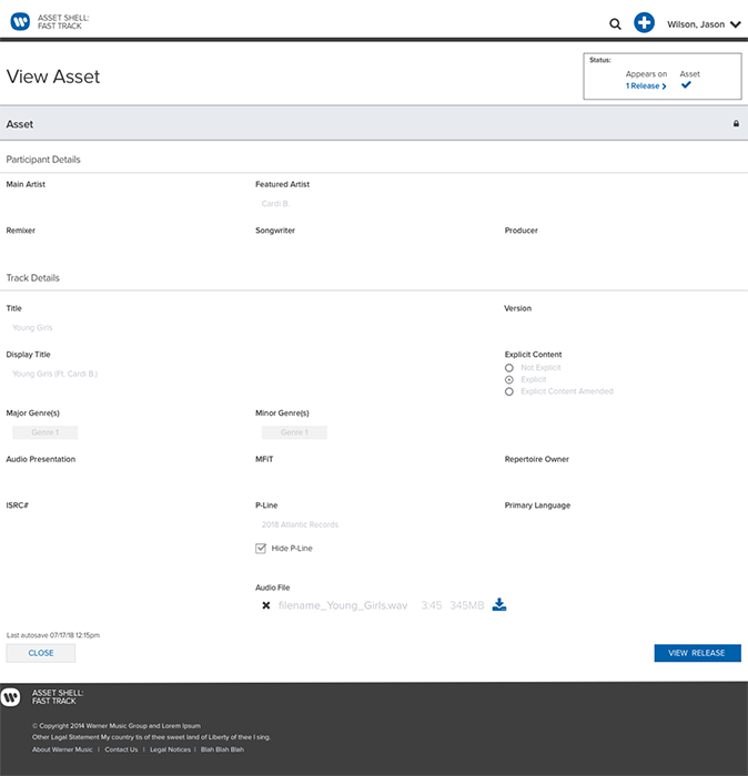 WMG View Asset